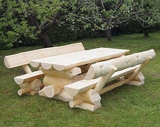 Luxus Premium Holzgarnitur Holz Massivholz Gartenmöbel Gartengarnitur 8 Pers.