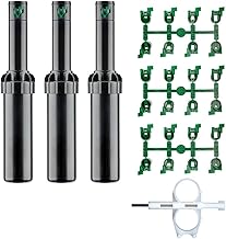 RIEGOPRO Pack 3 Regner SRM-04. Reichweite von 4 bis 10,7 Meter. Anschluss mit 1/2“ Innengewinde…
