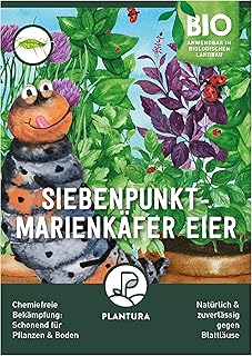 Plantura Siebenpunkt-Marienkäfer Eier gegen Blattläuse, wirksam & nachhaltig, 150 Nützlinge