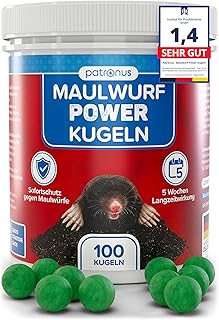 Patronus Maulwurf Power Kugeln 100 STK zum Maulwürfe effektiv vertreiben | Maulwurf Vertreiber-K…