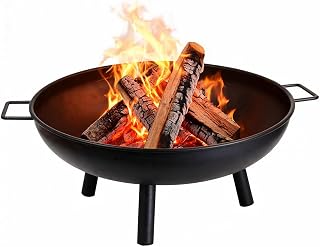 Montafox Feuerschale Feuerstelle Lagerfeuer Metall Ø 58 cm für Garten und Terrasse