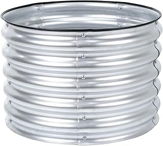 COWVIE Rundes Hochbeet – 60 cm x 43 cm, Hochbeet-Bausatz aus Metall für den Außenbereich und ve…