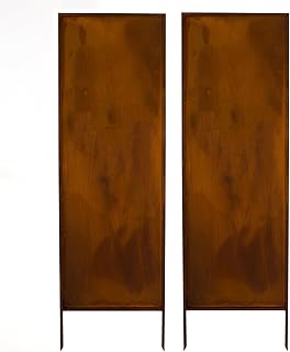 Kapaga – Sichtschutz Metall 2x – 160×50 cm – Edelrost – Rostoptik, Patina | für Garten und Terra…
