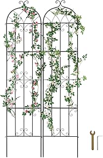 VEVOR Rankhilfe, 221 x 50 cm, 2er-Set rostfreies Metallspalier für Gartenblumen, Rankgitter für…