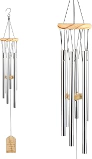 Windspiele für Draußen,6 Aluminiumle Legierung Röhren Windspiele für Garten Balkon Terrasse H…
