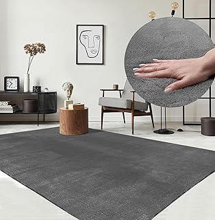 the carpet Relax Moderner Flauschiger Kurzflor Teppich, Anti-Rutsch Unterseite, Waschbar bis 30 G…