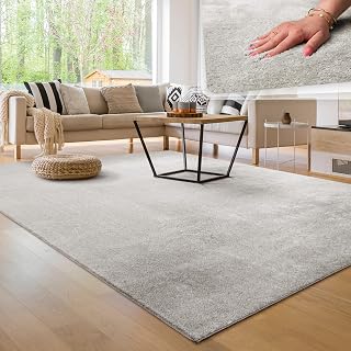 Paco Home Moderner Kuscheliger Wohnzimmer Teppich Kurzflor waschbar flauschig Weich Einfarbig Fel…