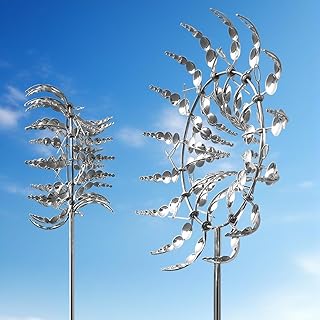 Einzigartige und Magische Metall Windmühle, SGZIOO Edelstahl Magische Windmühle, Wind Spinner G…