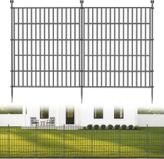 Dekorativer Gartenzaun, Hundezaun für den Außenbereich, Rostfreier Metallzaun, Temporärer Tier…