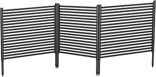 Garvee Metall Gartenzaun 3-teiliges Set, 124cm Hoch x 270cm – Rostfrei & dekorativ – Einfache…