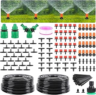 Tropfbewässerungsset 30m, automatisches Gartenbewässerungssystem mit 1/4″-Schläuchen, einstell…