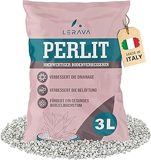 LERAVA® Perlite für Pflanzen (3L) – Grobkörniger Perlit zur Bodenverbesserung – Sorgt für…