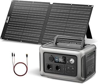 ALLPOWERS Solargenerator R600, 299WH LiFePO4 Batterie, 2x 600W (1200W Spitze) AC Ausgang Tragbare…