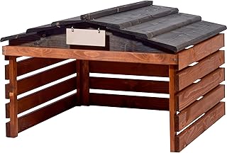 dobar® Mähroboter Garage aus Holz mit abnehmbarem Dach – Rasenroboter Unterstand mit individual…