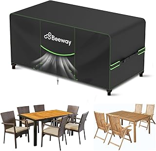 BEEWAY Gartenmöbel Abdeckung Wasserdicht V2.0 150x90x73cm, Schutzhülle Abdeckplane für Gartent…