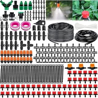 Garten BewässerungsSystem, 340Pcs Garten Bewässerung Kit,55M+15M Bewässerungsrohre,Automatik T…
