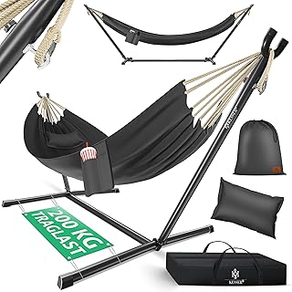 KESSER® Hängematte Lake mit Gestell, Doppel für 2 Personen, 200kg Belastbarkeit, Indoor & Outd…