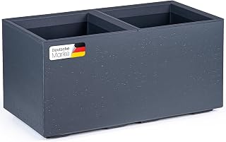 KONZEPT Pflanzkübel groß, rechteckig 40x80x40 cm auf Rollen, für innen und außen, quadratisch…