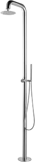 GardwellGartendusche 220 cm Outdoor Dusche mit Regenduschkopf Ø20 cm & Handbrause Pooldusche Ede…