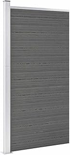 WPC Zaunpaneel 95×186 cm Grau – Sichtschutzzaun für Garten und Terrasse – Robuster Gartenzaun mi…