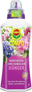 COMPO Hortensien- und Kameliendünger 1 l | Flüssigdünger mit Sofortwirkung und extra Eisen fü…