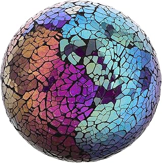 Glaskugeln 10cm Runde Mosaik Kugeln für Garten Deko und Innenraum Dekorative Kugeln als Tisch un…