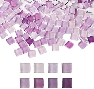 1kg Mosaiksteine zum Basteln Glasmosaiksteine 1x1cm Mosaik Steine (Lila) | Kristall Mosaikfliesen…