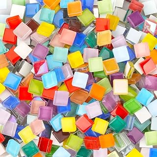 1kg Mosaikfliesen (1×1 cm, ca. 1100 Stück) Mosaiksteine zum Basteln, Mini Mosaik für Innen und …