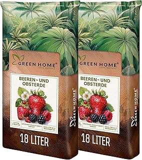 Green Home Beerenobst Erde 36L – Spezialsubstrat für Erdbeeren, Obst- und Beerenpflanzen im Ga…