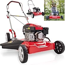 HECHT Benzin Mulchrasenmäher 51 cm – 4-Takt mit Seitenauswurf | Benzinrasenmäher ohne Fangkor…
