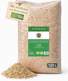 MISCANTHUS WIEDEMANN® | 120 Liter Ballen Bio Miscanthus Gartenmulch | Umweltfreundlicher Mulch f…