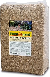 Floragard Miscanthus-Mulch 125 L – nachhaltige Rindenmulch-Alternative aus Miscanthus zur Boden…