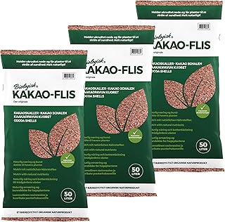Floragard Kakaoschalen-Mulch 150 L (3×50 L) – natürliches Mulchmaterial & Rindenmulch-Alterna…