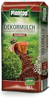 Rindenmulch Dekor 50 Liter Nußbraun Deko Mulch Garten Dekormulch Plantop