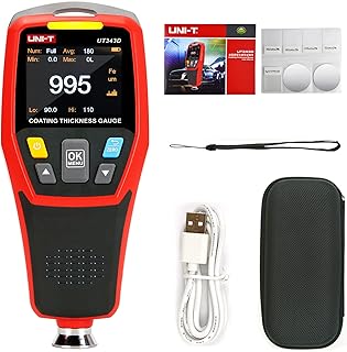 UNI-T UT343D Digitales Schichtdickenmessgerät Messgerät Messbereich 0 bis 1250 um mit USB-Daten…