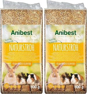 Anibest Naturstroh, Kleintierstreu, 100% natürliche Einstreu für alle Nager & Kleintiere, Kanin…
