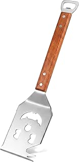 7 in 1 Grillspachtel für Barbecue Grill, Grill Zubehör, Multifunktionales Grillwerkzeug mit Hol…