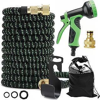 Gartenrohr erweiterbarer Gartenschlauch-Set (75FT), mit 10-Funktions-Spritzköpfen, extrem elasti…