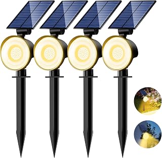 nipify Solarlampen für Außen Garten, 4 Stück 53 LED Solar Strahler Gartenleuchten IP65 Wasserd…