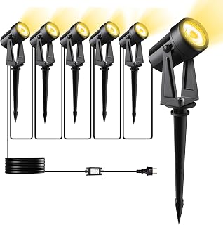 LED Gartenbeleuchtung mit Strom,20M/65FT 6er-1 Set,1500LM 2Wx6 Gartenstrahler 27V COB IP65 Wasser…