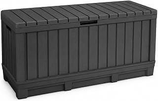 Koll Living Gartenbox Kentwood 350 Liter Stauraum anthrazit – kompakte Aufbewahrungsbox mit viel …