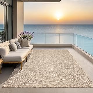 the carpet Kansas Outdoor Teppich – Wetterfester Indoor & Outdoor Teppich im Jute-Look für Bal…