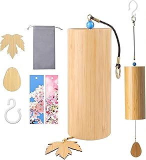 Japanische Bambus-Windspiele, Windspiel für Draußen Hängend, Japanische Windspiele Klangheilen…