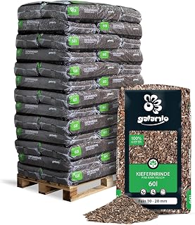 GALAMIO Rindenmulch Kiefer Fein 10-20 mm – 2340L (39 x 60L) – unbehandelter, natürlicher Bodensc…