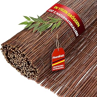 Floordirekt Balkon Sichtschutz Weidenzaun – Sichtschutzzaun für Garten und Balkonverkleidung – n…
