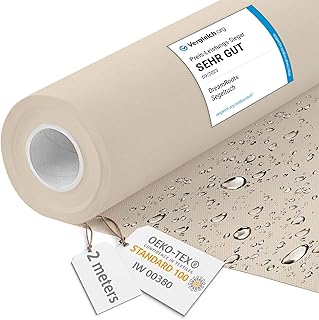 DreamRoots Markisenstoff wasserdicht Meterware, Crème, 2 m | Oxford Segeltuch, Polsterstoff, 160…