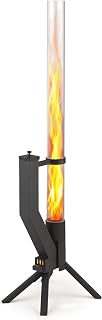 GARDENFLARE Feuerrohr Klassik – Edelstahl Feuersäule und Pelletfackel für tolles Ambiente Feu…
