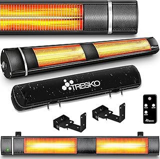 TRESKO® Infrarot Heizstrahler 3000W mit Fernbedienung für Innen & Außen | Wärmestrahler Terra…